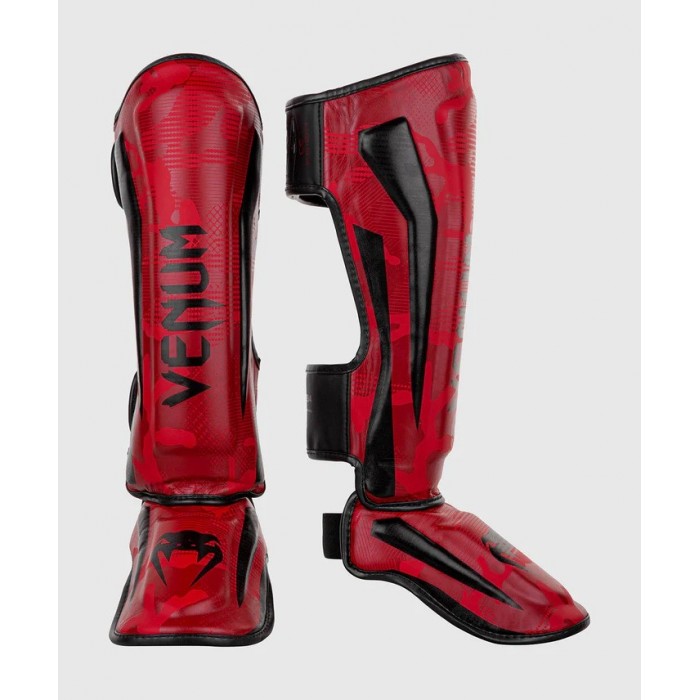 Протектори за крака - Venum Elite Standup Shin Guards - Black/Red Camo​